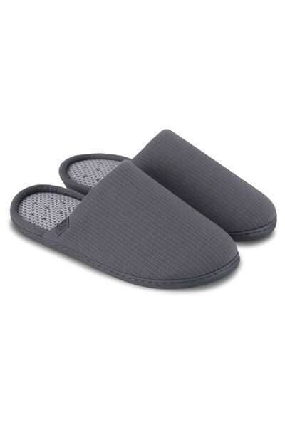  Isotoner Mens Ribbed Mule Slipper 