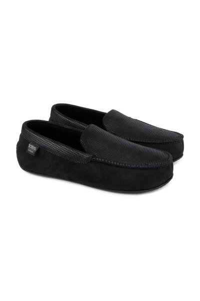  Isotoner Mens Square Patterned Moccasin Slipper 