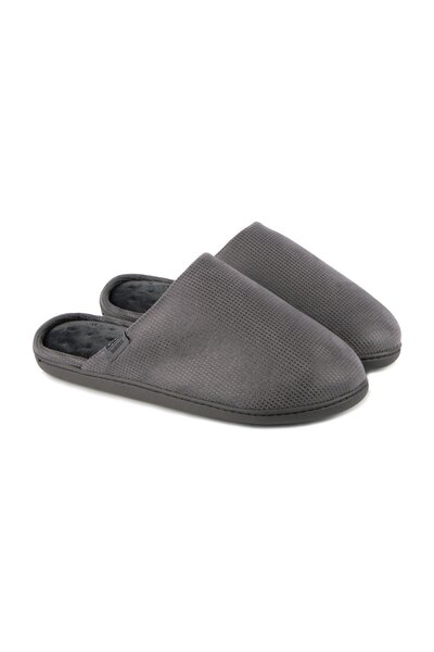  Isotoner Mens Square Patterned Smart Mule Slipper 