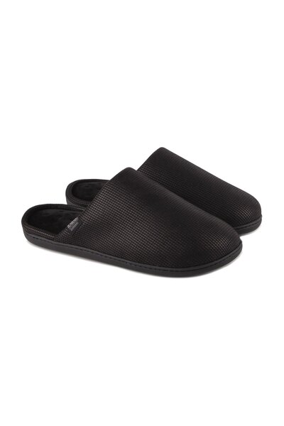  Isotoner Mens Square Patterned Smart Mule Slipper 