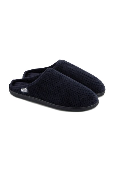  Isotoner Mens Swept Back Popcorn Mule Slipper 