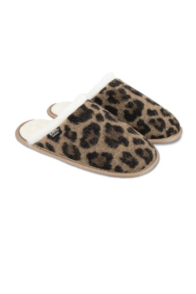  Isotoner Womens Animal Fur Mule 