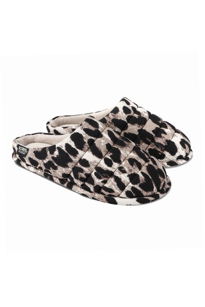  Isotoner Womens Animal Swept Back Mule Slipper 