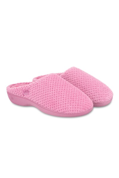  Isotoner Womens Popcorn Terry Mule Slipper 