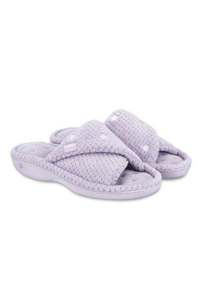  Isotoner Womens Popcorn Turnover Open Toe Slipper 