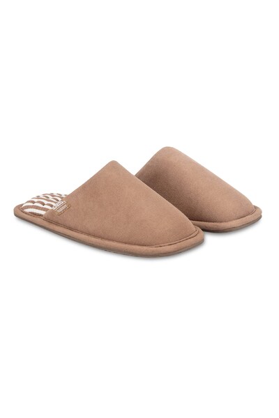  Isotoner Womens Square Toe Stripe Mule Slipper 
