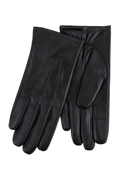  Isotoner Womens Three Point Leather Glove 