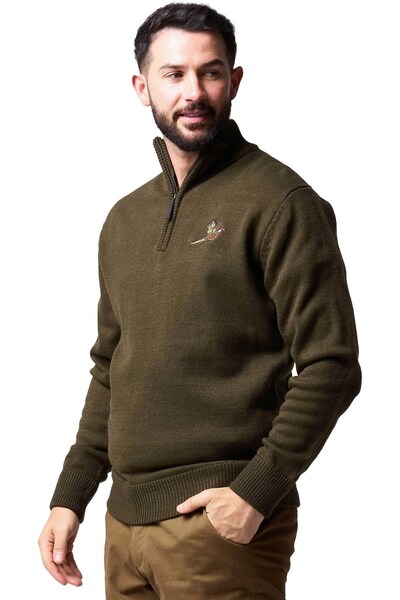  Jack Pyke Mens Zip Neck Pheasant Sweatshirt 