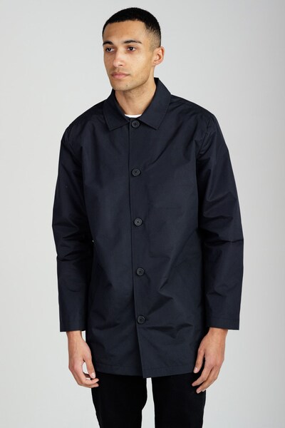  Kensington Eastside Mid Length Mens Button Up Mac Coat 