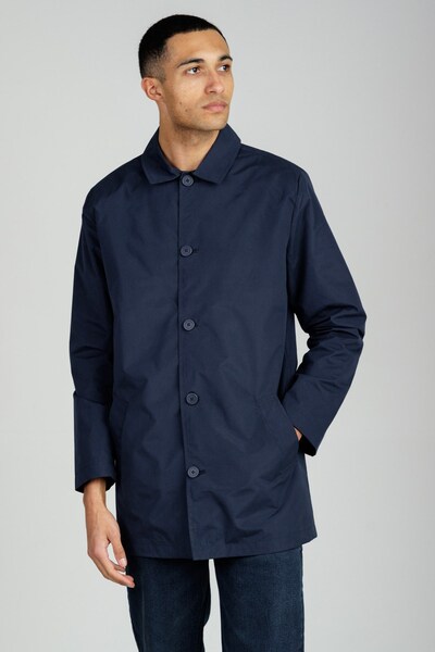  Kensington Eastside Mid Length Mens Button Up Mac Coat 