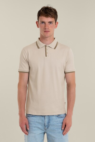  Larsson & Co Broder Mens Rib Polo Shirt With Tonal Tipping 