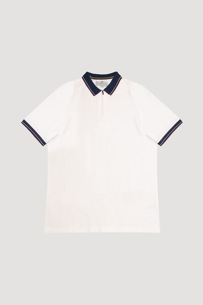  Larsson & Co Mens Contrast Rib Polo 
