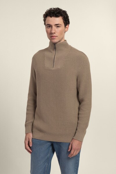  Larsson & Co Mens Knitted 1/4 Zip Sweater 