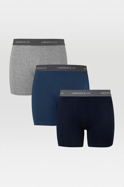  Larsson & Co Mens 3 Pack Boxers With Taping 