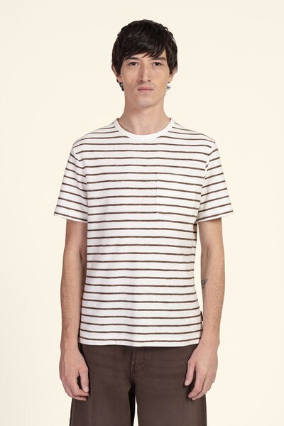  Larsson & Co Mens Striped Towelling T Shirt 