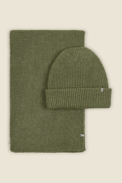  Larsson & Co Oulu Mens Mixed Yarn Scarf And Beanie Set 