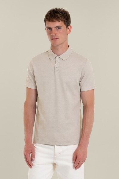  Larsson & Co Per Mens Jacquard Textured Polo Shirt 