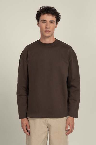  Larsson & Co Praesto Mens Oversized Stepped Hem Sweatshirt 