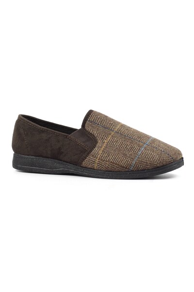  Lazy Dogz Harrison Ii Mens Check Full Slippers 