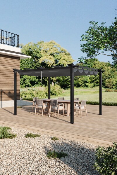  Living And Home Aluminium Pergola With Retractable Roof 