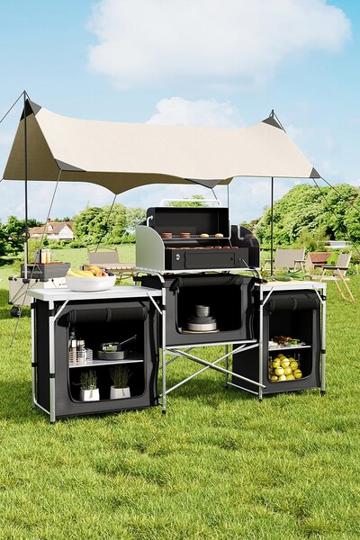  Living And Home Outdoor Kitchen Unit With Double Sided Worktop 