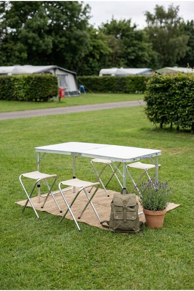  Living And Home Portable Height Adjustable Camping Table 