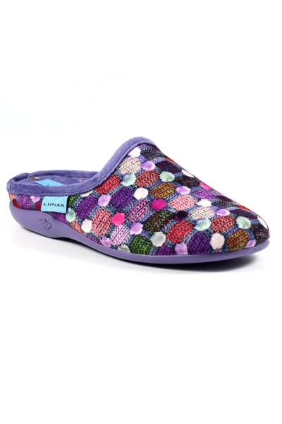  Lunar Crackle Womens Fleece Lined Slip On Slippers 
