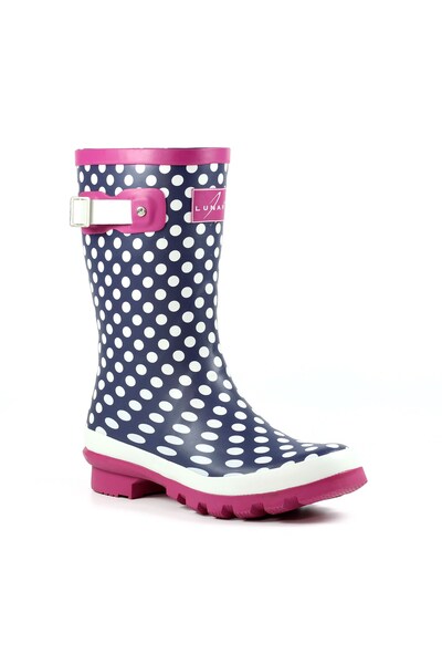  Lunar Dotty Junior Waterproof Wellies 