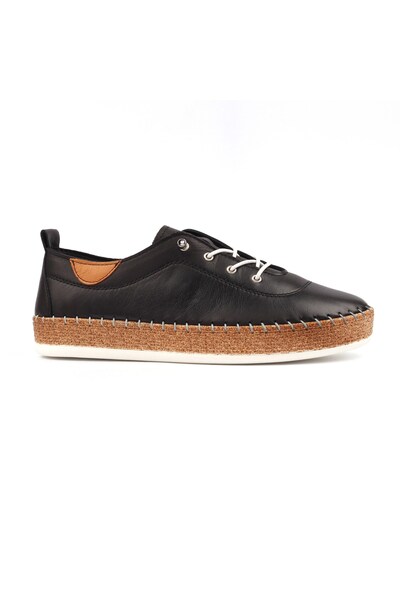  Lunar Evie Womes Soft Leather Slip On Plimsolls 