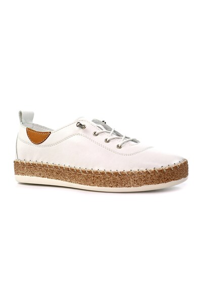  Lunar Evie Womes Soft Leather Slip On Plimsolls 