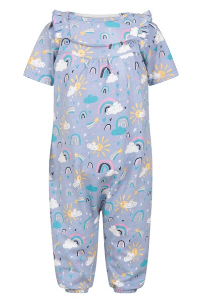  Mountain Warehouse Baby Frill Dungaree Set   Purple 