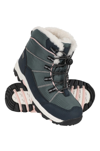  Mountain Warehouse Comet Kids Waterproof Snow Boots   Green 