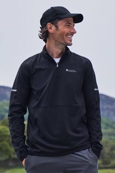  Mountain Warehouse Core Mens Half Zip Midlayer   Black 