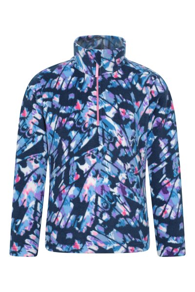  Mountain Warehouse Endeavour Kids Printed Half Zip Fleece   Blue 