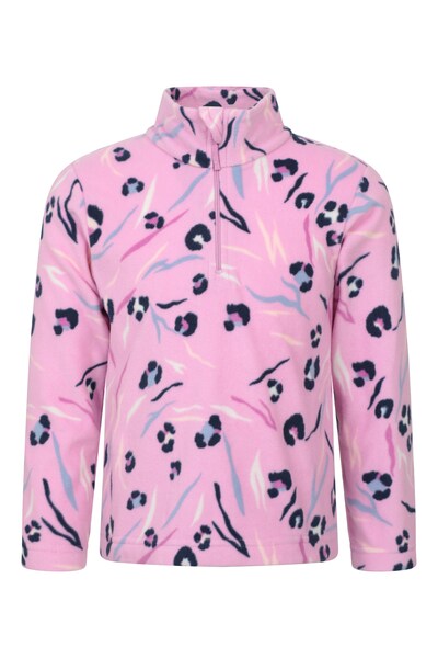  Mountain Warehouse Endeavour Kids Printed Half Zip Fleece   Pink 