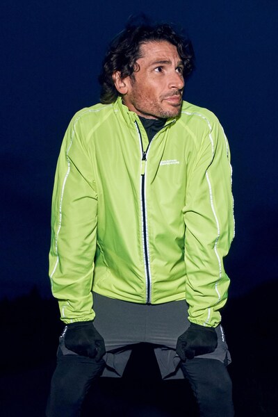  Mountain Warehouse Force Mens Reflective Water Resistant Running Jacket   Yellow 