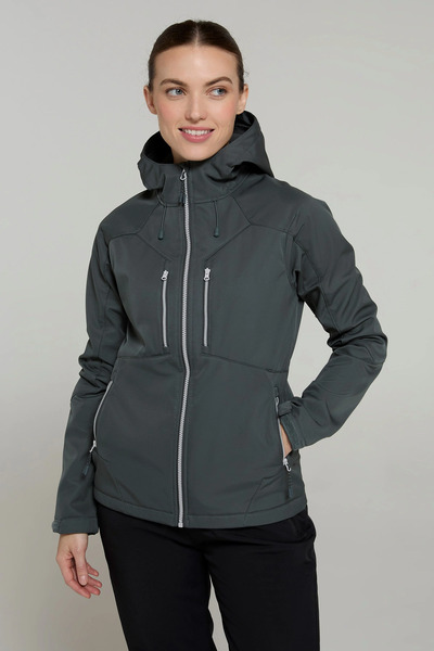 Mountain Warehouse Helsinki Womens Softshell Jacket   Green 