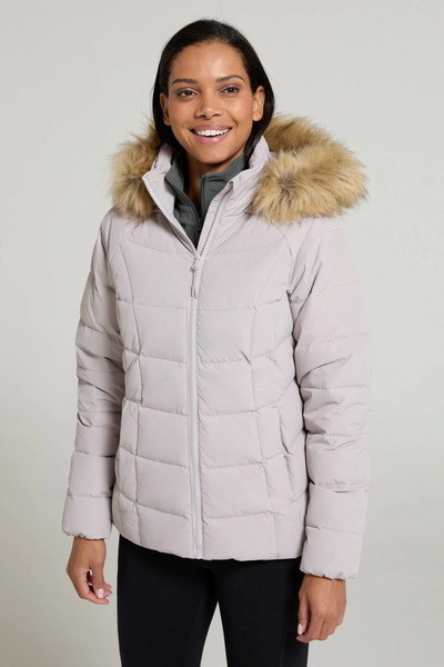  Mountain Warehouse Isla Womens Short Extreme Down Jacket   Beige 