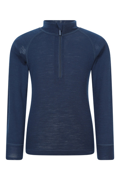  Mountain Warehouse Kids Merino Half Zip Top   Navy 