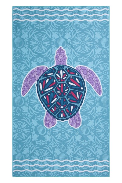  Mountain Warehouse Kids Printed Microfibre Towel   Green 