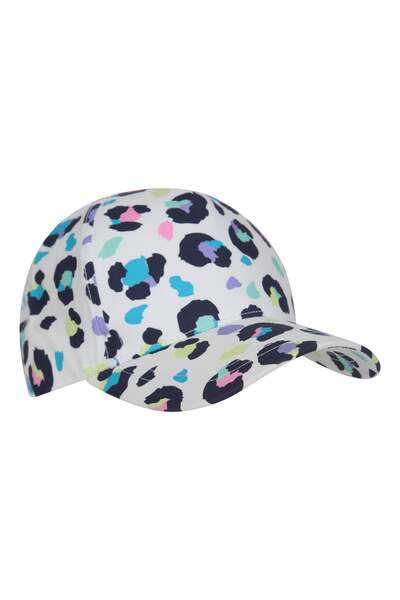  Mountain Warehouse Leopard Print Kids Baseball Cap   White 