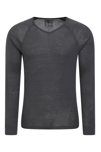  Mountain Warehouse Merino Mens V Neck Base Layer   Grey 