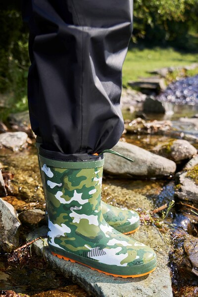  Mountain Warehouse Patterned Kids Wellies   Green 