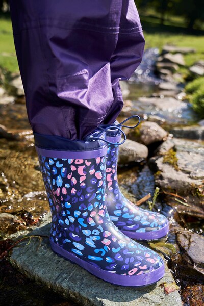  Mountain Warehouse Patterned Kids Wellies   Purple 