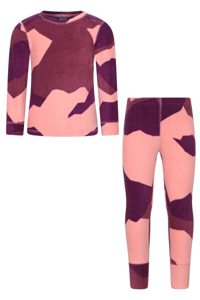  Mountain Warehouse Polar Fleece Kids Base Layer Set   Pink 