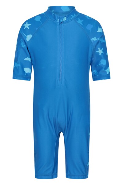  Mountain Warehouse Printed Kids Rash Swimsuit   Blue 
