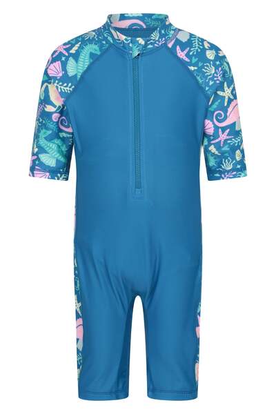  Mountain Warehouse Printed Kids Rash Swimsuit   Turquoise 
