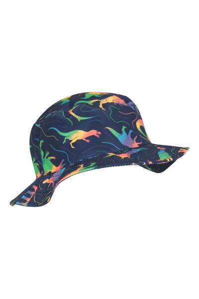  Mountain Warehouse Printed Kids Water Resistant Bucket Hat   Navy 