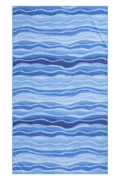  Mountain Warehouse Printed Microfibre Towel   Giant   150 X 85cm   Light Blue 