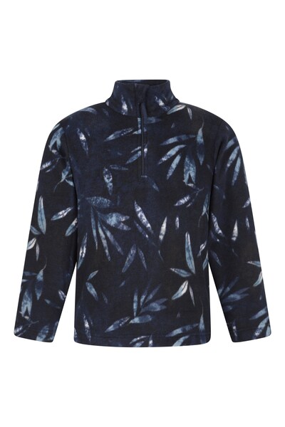  Mountain Warehouse Pursuit Printed Kids Half Zip Fleece   Blue 